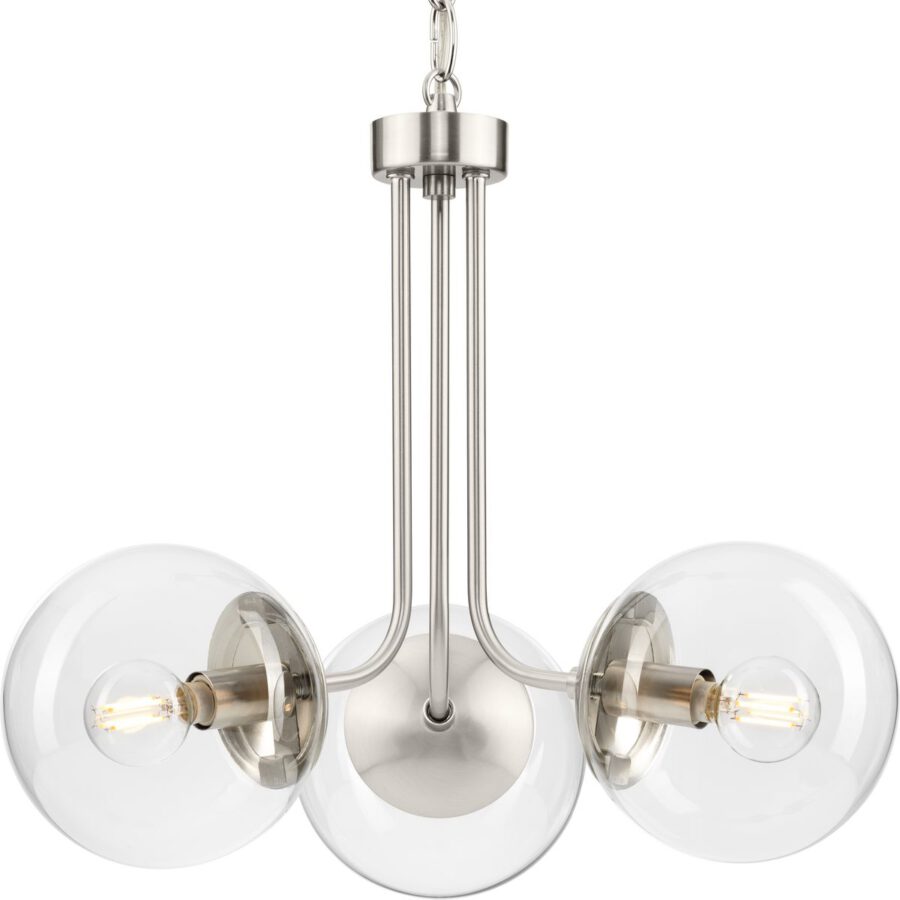 Merrit 3-Light Nickel Chandelier