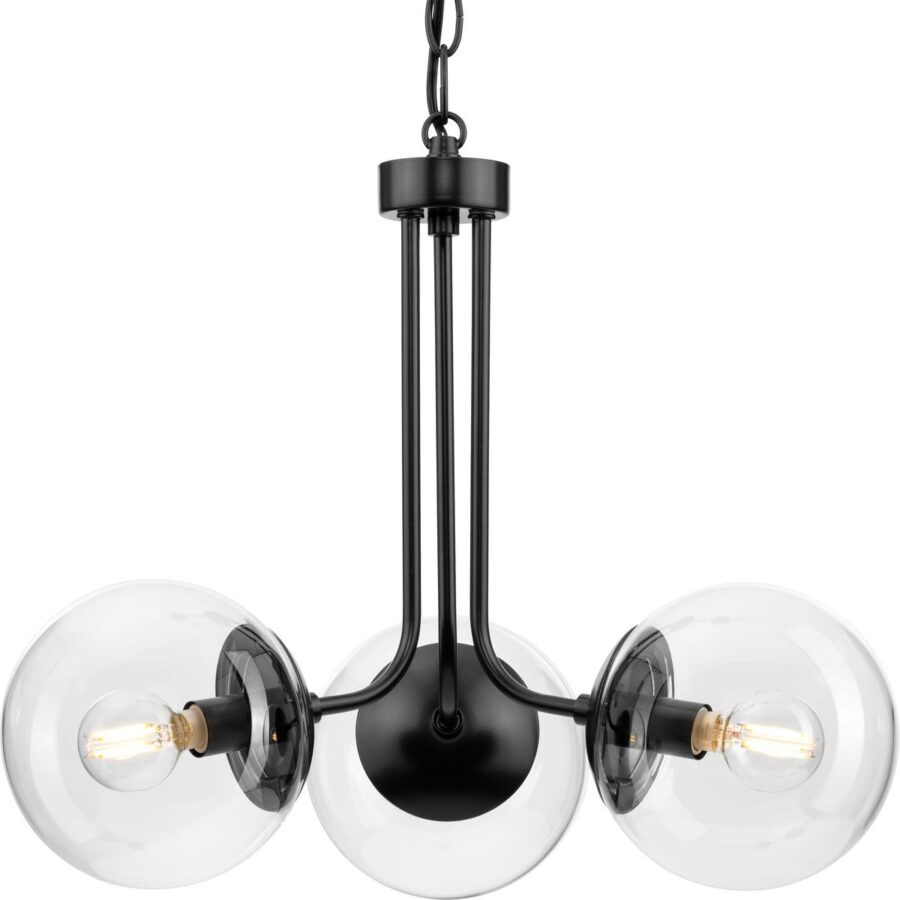 Merrit 3-Light Black Chandelier