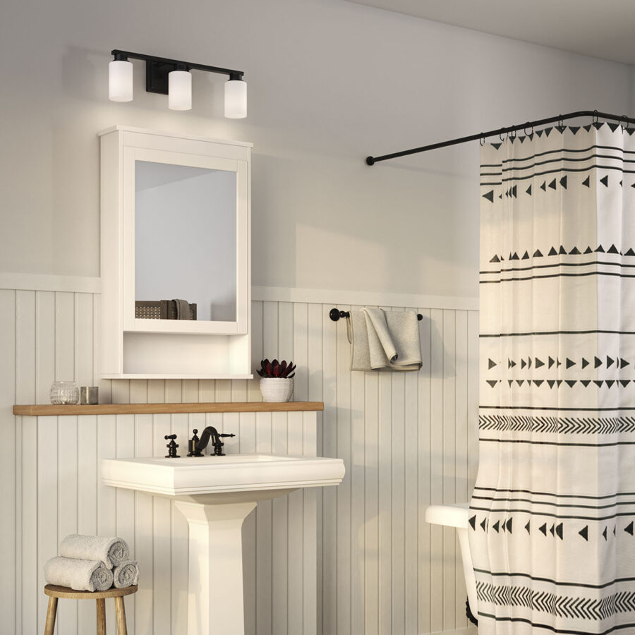 Zachary 3-Light Black Bath & Vanity Light - Image 2