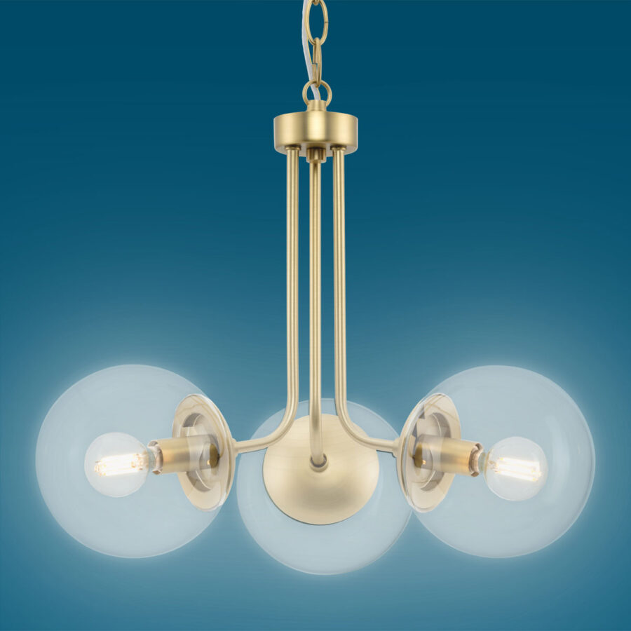 Merrit 3-Light Gold Chandelier - Image 3