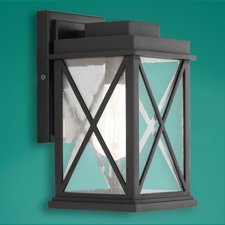Wrenna Black Outdoor Wall Lantern - Image 3